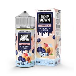 Drip Down E-Juice—Bluerazz Peach Ice 100ml