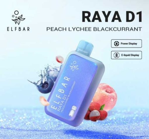 Elfbar-Raya-D1-Peach-Lychee-Blackcurrent-