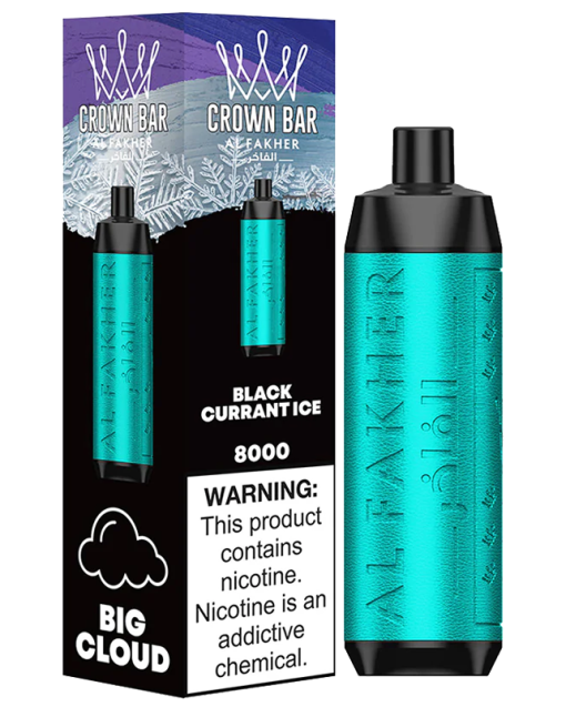 Al Fakher Crown Bar Blackcurrant Mint Ice 8000 Puffs 5Mg