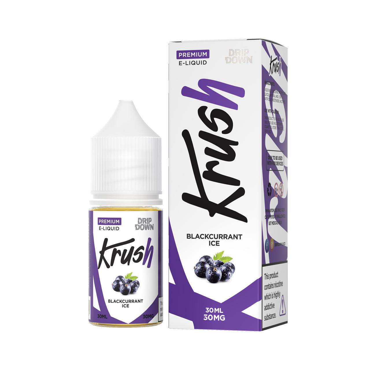 Drip Down Krush- Blackcurrant Ice 30ml (30, 50mg) | Best Prices