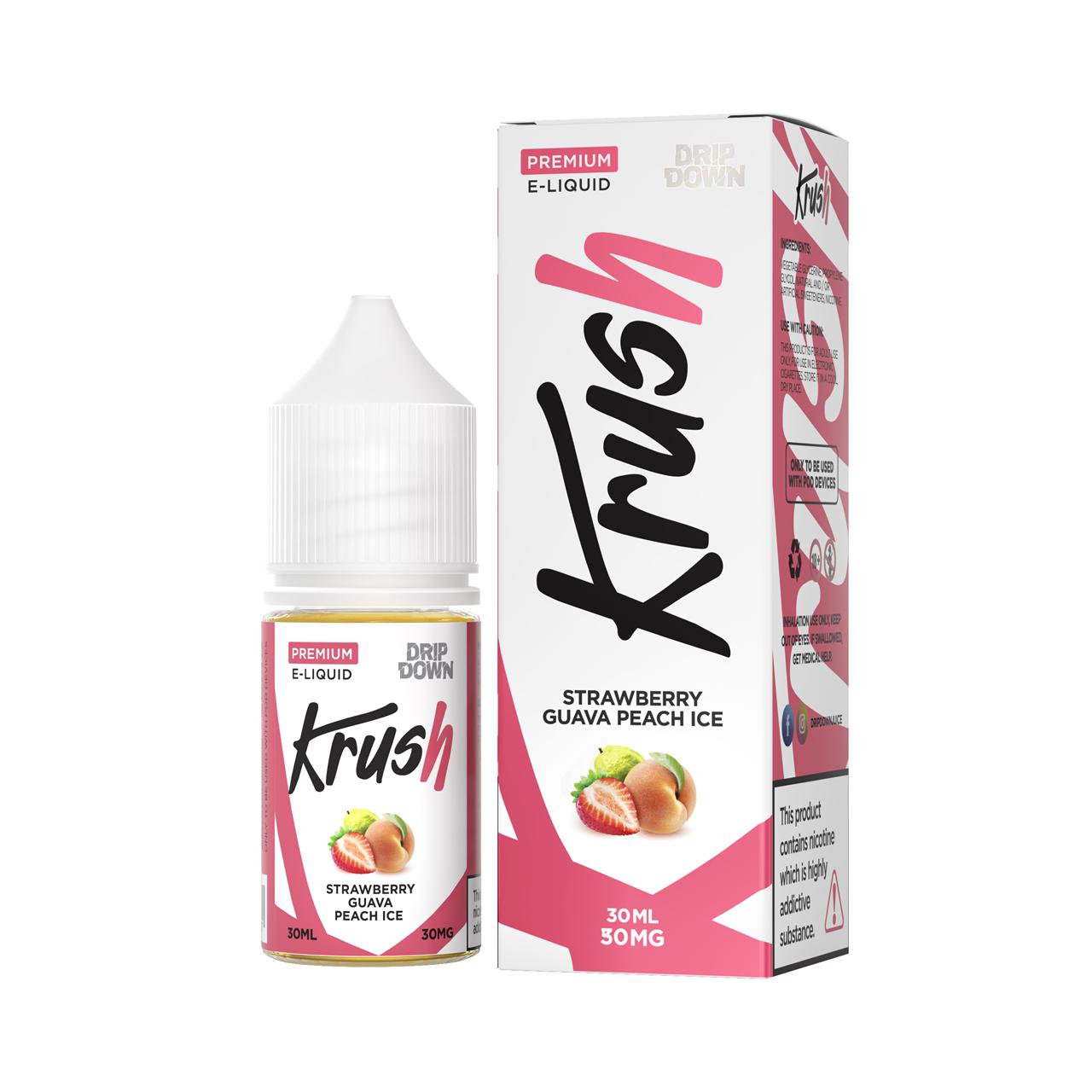 Drip Down Krush- Strawberry Guava Peach Ice 30ml (30, 50mg) | Best Prices