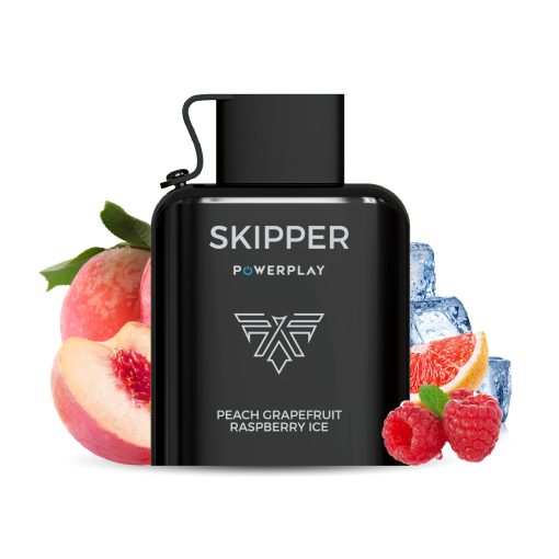 Skipper Powerplay - Peach Grapefruit Raspberry Ice Disposable Pod (16000 Puff) (50Mg)
