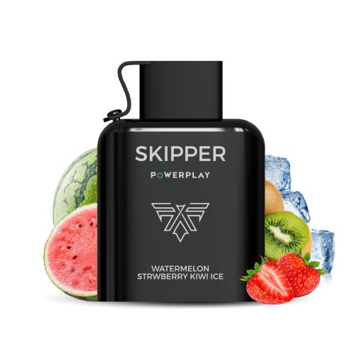 Skipper Powerplay - Watermelon Strawberry Kiwi Ice Disposable Pod (16000 Puff) (50Mg)