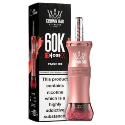 Al Fakher Crown Bar EHose X Disposable Vape Shisha – Peach Ice (60,000 Puffs)