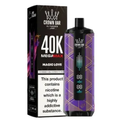 Al Fakher Crown Bar Mega Max 40K Disposable Vape Shisha – Magic Love (40,000 Puffs)