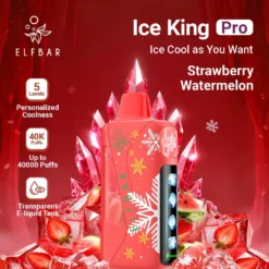 Elf Bar Ice King Pro 40K Disposable Vape – Strawberry Watermelon (50mg) (40,000 Puffs)