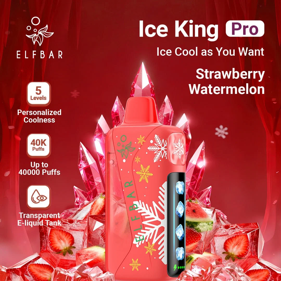 Elf Bar Ice King Pro 40K Disposable Vape – Strawberry Watermelon (50mg) (40,000 Puffs)