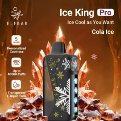 Elf Bar Ice King Pro Disposable Vape – Cola Ice (50mg) (40,000 Puffs)