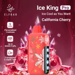 Elf Bar Ice King Pro Disposable Vape – California Cherry (50mg) (40,000 Puffs)