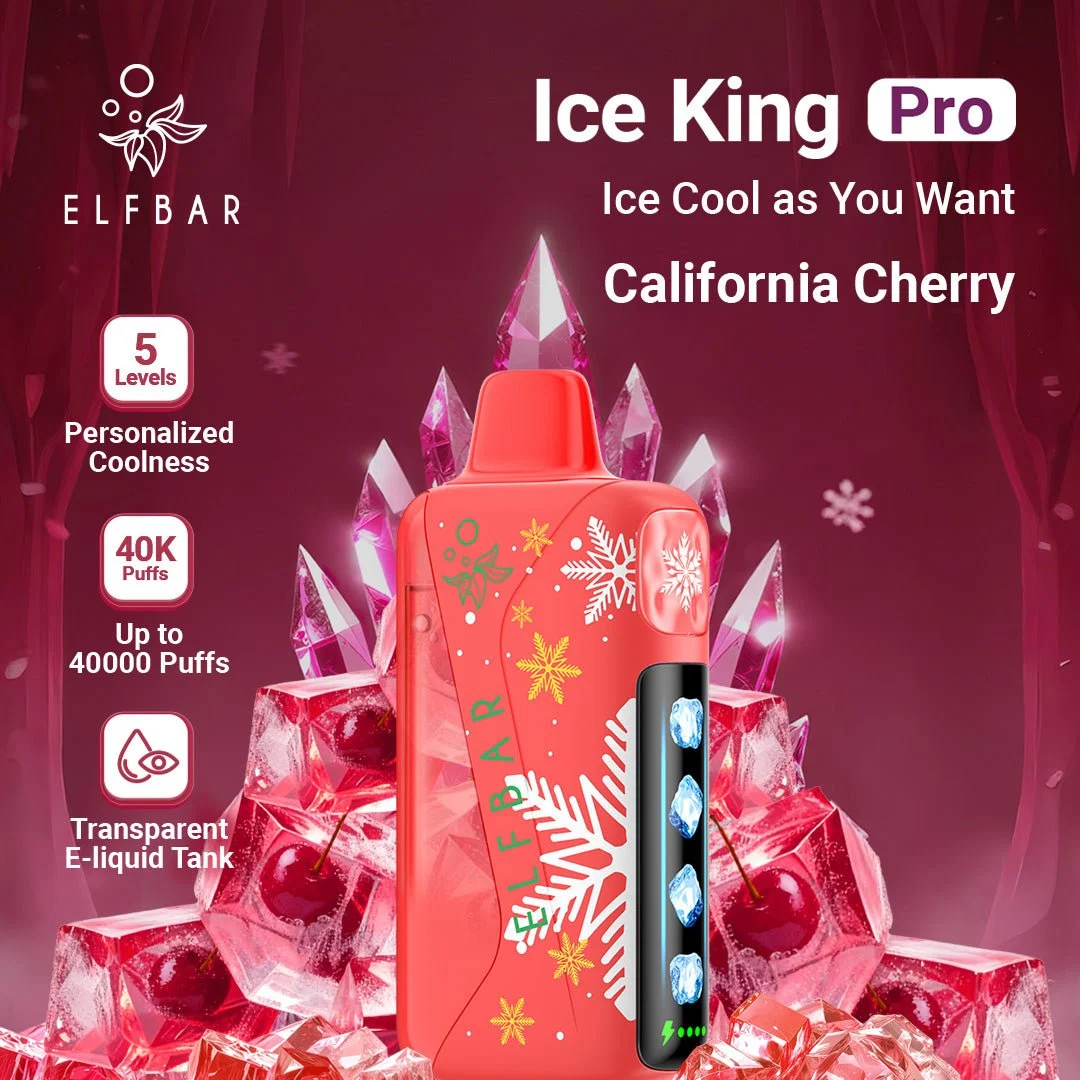 Elf Bar Ice King Pro Disposable Vape – California Cherry (50mg) (40,000 Puffs)