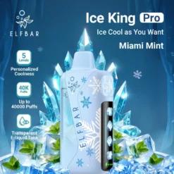 Elf Bar Ice King Pro Disposable Vape – Miami Mint (50mg) (40,000 Puffs)