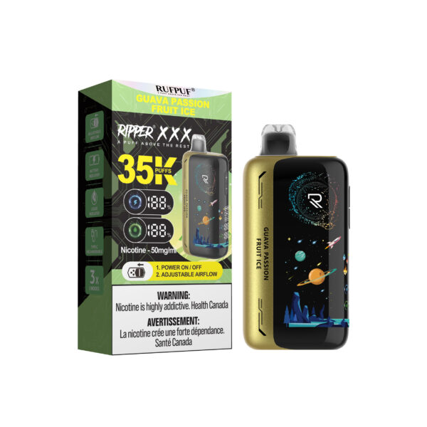 RufPuf Ripper XXX 35K Puffs Disposable Vape 50mg - Guava Passion Fruit Ice